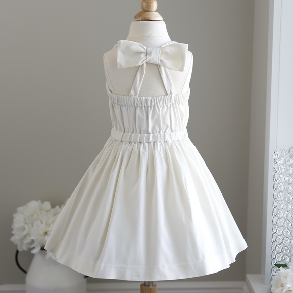 SALE- JCrew Crewcuts Girls Halter Dress Ivory Party Special Occasion Size 4 NWT - Picture 2 of 4